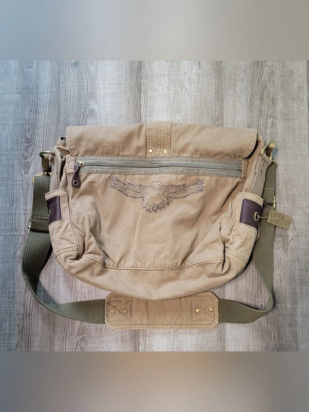 American Eagle Vintage Canvas Utility Messenger Unisex Crossbody Bag